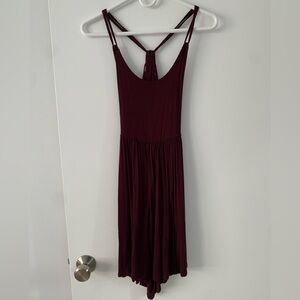 Empyre Burgundy Sundress with Open Back Detail